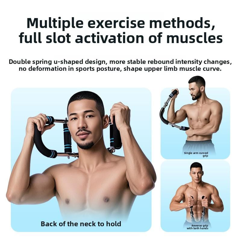 60-120Lbs Luxury Edition Silent Black Blue Five Level Adjustment, Portable Home Gym Equipment for Chest and Arm Exercises,Chest Workout Strengthen Chest and Armmuscles Men'S Fitness Trainer Detachable Portable Spring Resistance Portable Home Gym Equipment