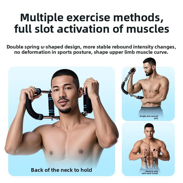 60-120Lbs Luxury Edition Silent Black Blue Five Level Adjustment, Portable Home Gym Equipment for Chest and Arm Exercises,Chest Workout Strengthen Chest and Armmuscles Men'S Fitness Trainer Detachable Portable Spring Resistance Portable Home Gym Equipment