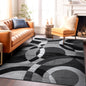 Contemporary Abstract Circles Perfect for High Traffic Areas of Your Living Room,Bedroom,Home Office,Kitchen Area Rug 6'6" X 9' Gray
