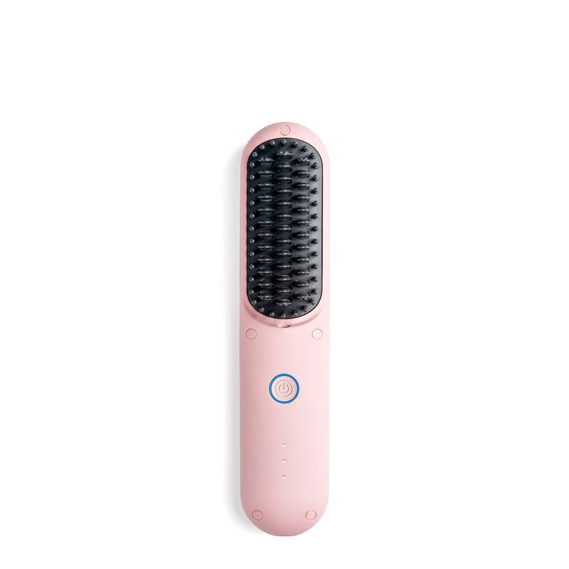 TYMO Porta-Cordless Hair Straightener Brush Hair Straightening Comfort Pink Hair Straightener Curling Iron Smooth Wireless