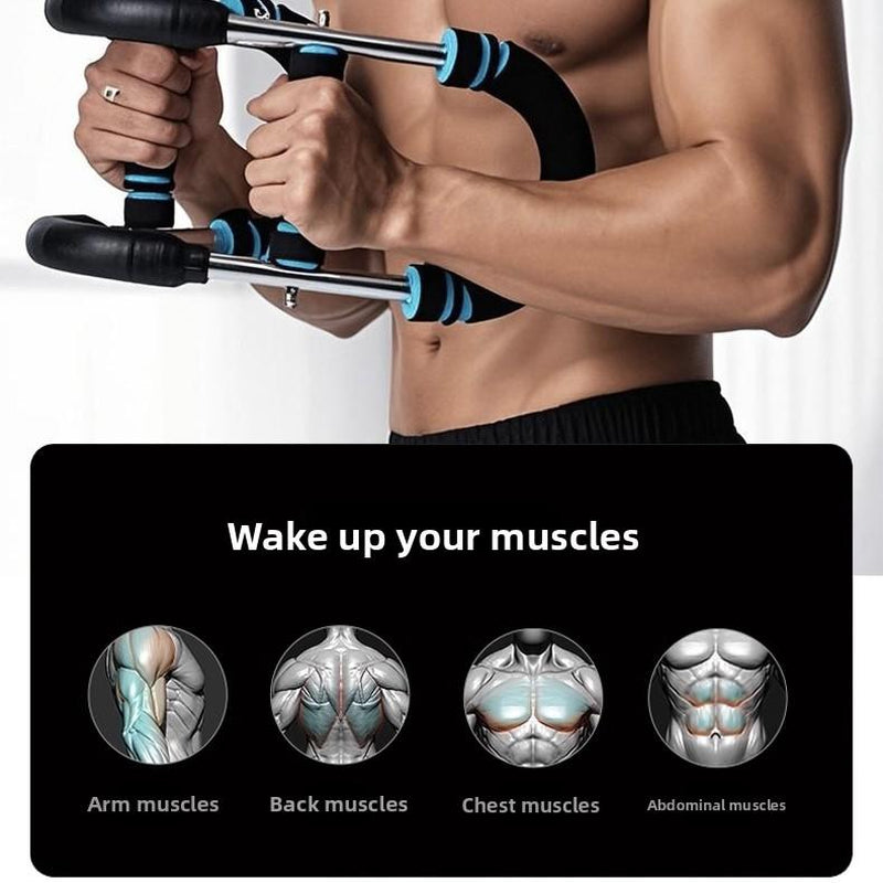 60-120Lbs Luxury Edition Silent Black Blue Five Level Adjustment, Portable Home Gym Equipment for Chest and Arm Exercises,Chest Workout Strengthen Chest and Armmuscles Men'S Fitness Trainer Detachable Portable Spring Resistance Portable Home Gym Equipment