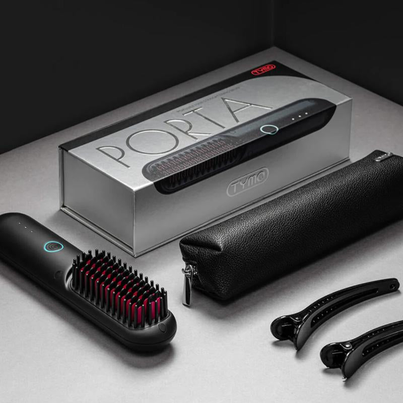 TYMO Porta-Cordless Hair Straightener Brush Hair Straightening Comfort Pink Hair Straightener Curling Iron Smooth Wireless