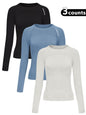 Women'S Letter Print Baselayer Top, Long Sleeve round Neck Compression Top for Yoga Gym Workout, Ladies Athletic Fitted Breathable Sportswear for Fall & Winter